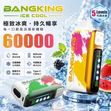 BANG KING 一次性電子煙 60000口 5檔冰感調節 12種口味
