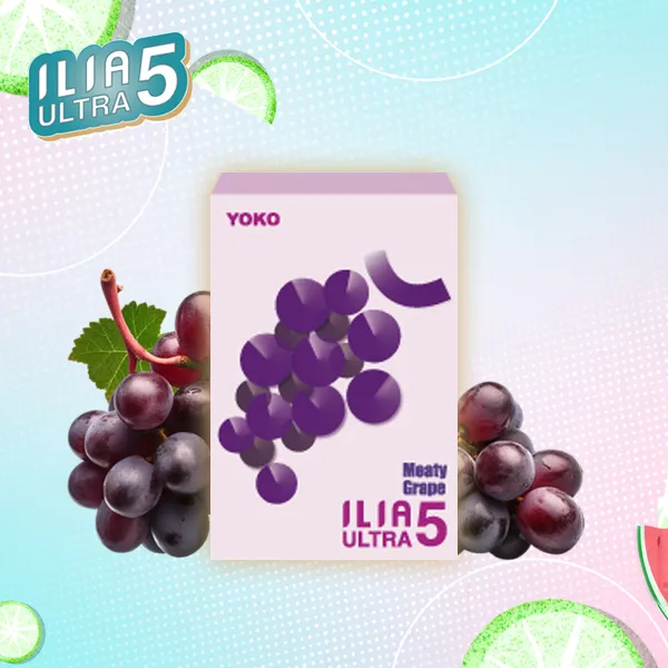 電子煙煙彈 哩亞ILIA ULTRA 5菸彈 23種口味 鮮萃葡萄